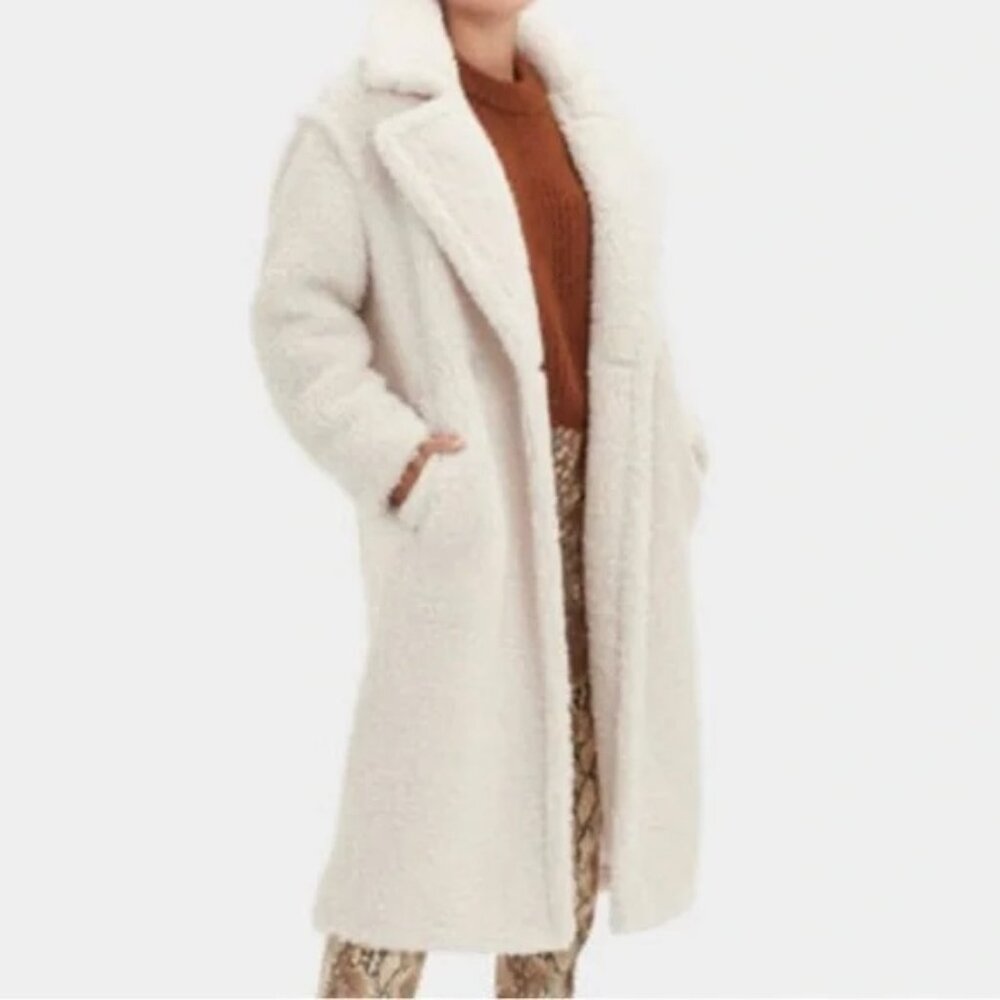 NWT UGG GERTRUDE LONG TEDDY COAT, XLARGE